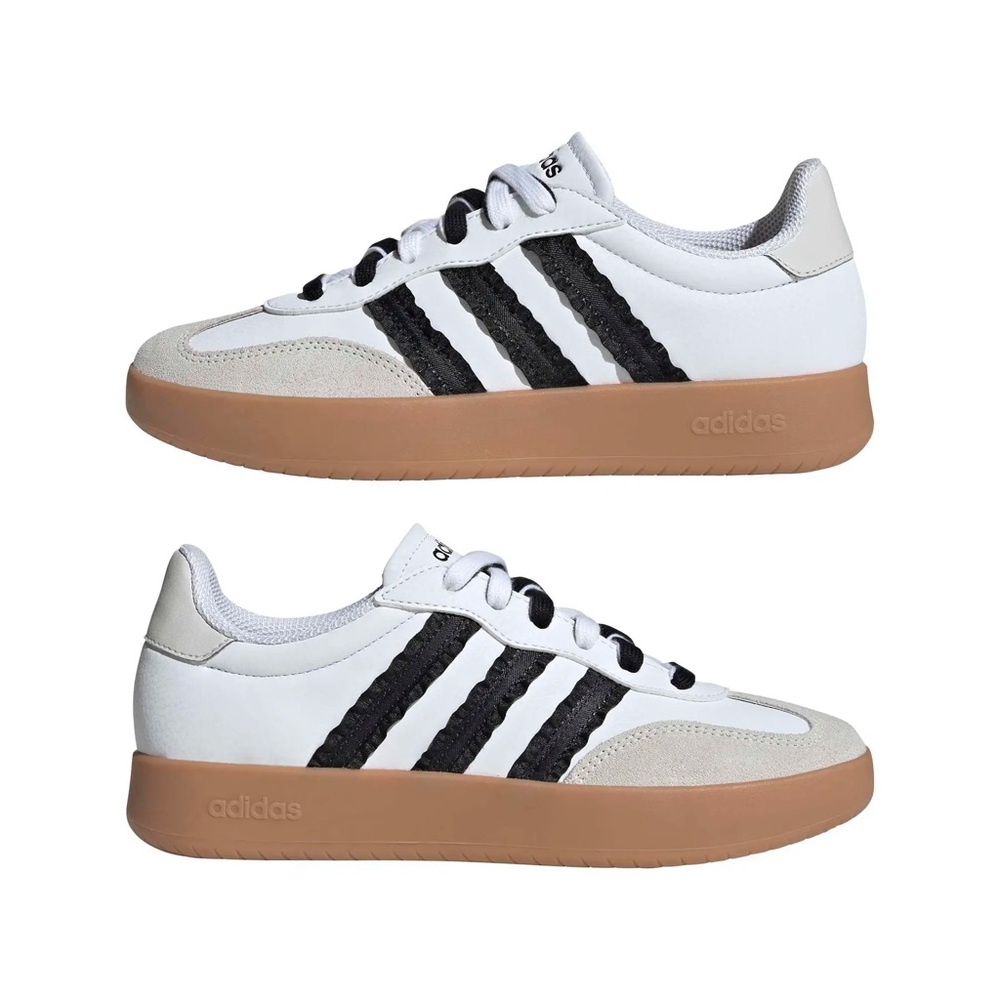 adidas Barreda White and Black Sneakers with Gum Sole - Picture 3 of 3